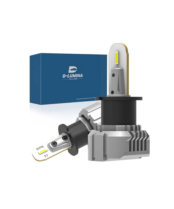 Lampada Led H3 12V 20W Fendinebbia IP65 Bianco 6000K 2000LM 360 Gradi Canbus Slim