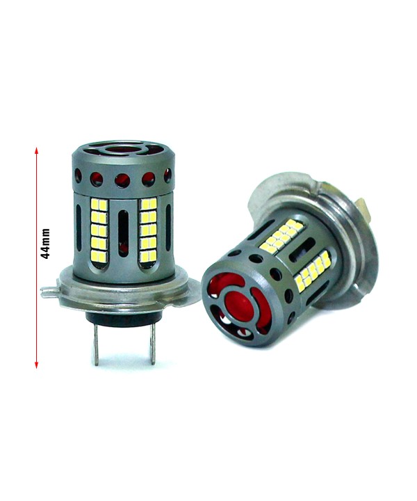 Lampada Led H7 PX26d 12V 21W Canbus Bianco Con Ventola In Testa Per Luce Fendinebbia