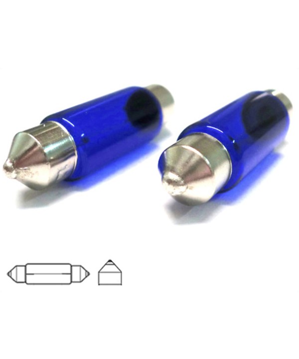 Lampada T11 C5W 36mm SV8.5 12V 5W Siluro Con Effetto Xenon Bianco