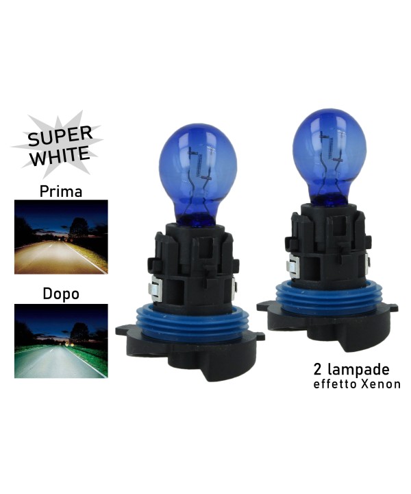Lampada HP24W 12V 24W Super White Luci Diurne Peugeot 3008 5008 Citroen C5 Bianco 4200K No Errore Base Attacco Incluso