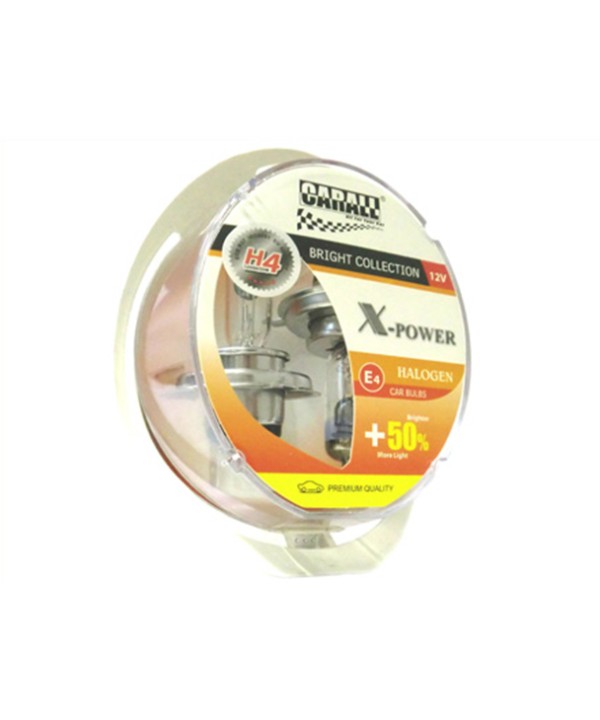 Coppia Lampada H4 12V 60/55W P43t X-Power +50% Luminosita T10 W5W Luci Posizione In Regalo