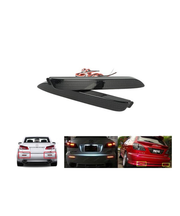 Kit 2 Fanali Posteriori A Led Nero Fume Lexus IS F GX470 RX300 Toyota Harrier Verso Avalon Matrix Sienna Venza