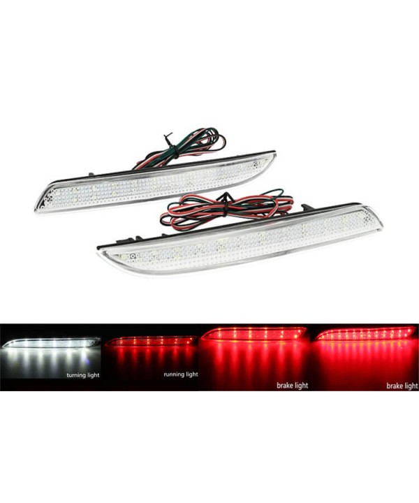 Kit 2 Fanali Posteriori A Led Trasparente Honda CR-Z ZF1 Jazz Insight Acura TSX Rear Bumper Reflector Light