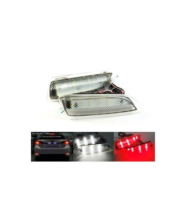 Kit 2 Fanali Posteriori A Led Trasparente Per Lexus CT 200h Toyota Corolla Sostituzione Riflettore Catarifrangente