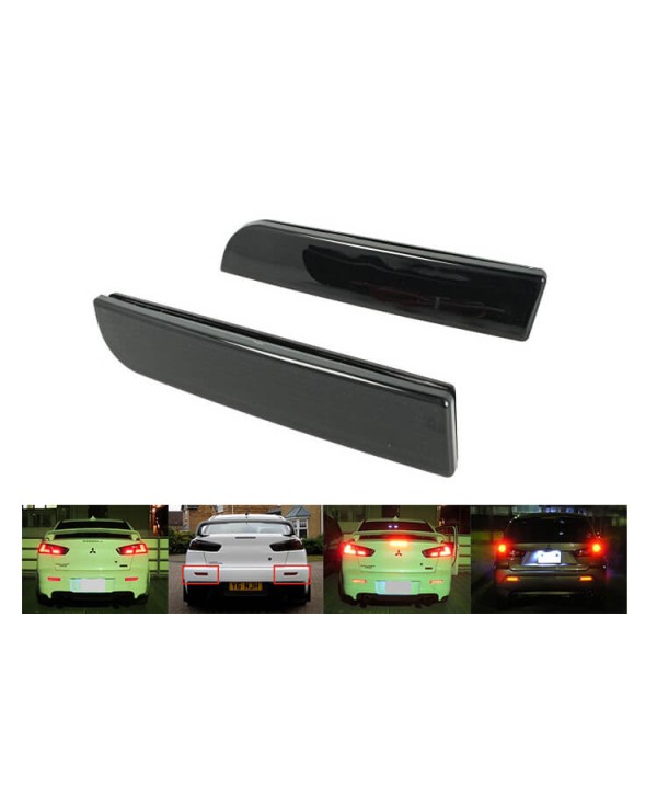 Kit 2 Fanali Posteriori A Led Nero Fume Per Mitsubishi Lancer Outlander Sport RVR ASX
