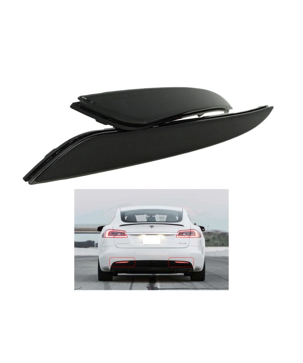 Kit 2 Fanali Posteriori A Led Nero Fume Per Tesla Model S OEM 6007705-00-B 6007706-00-B