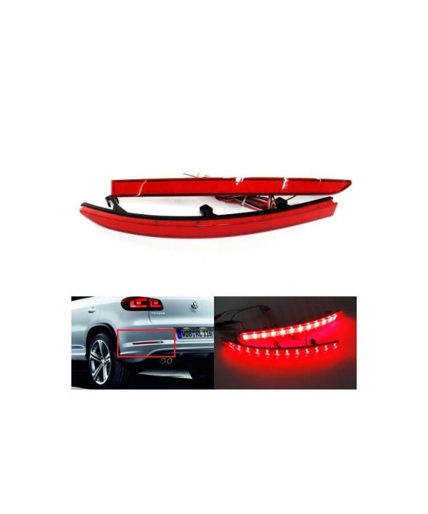 Kit 2 Fanali Posteriori A Led Rosso Per Volkswagen VW Tiguan Sostituzione Catarifrangente Riflettore Originale
