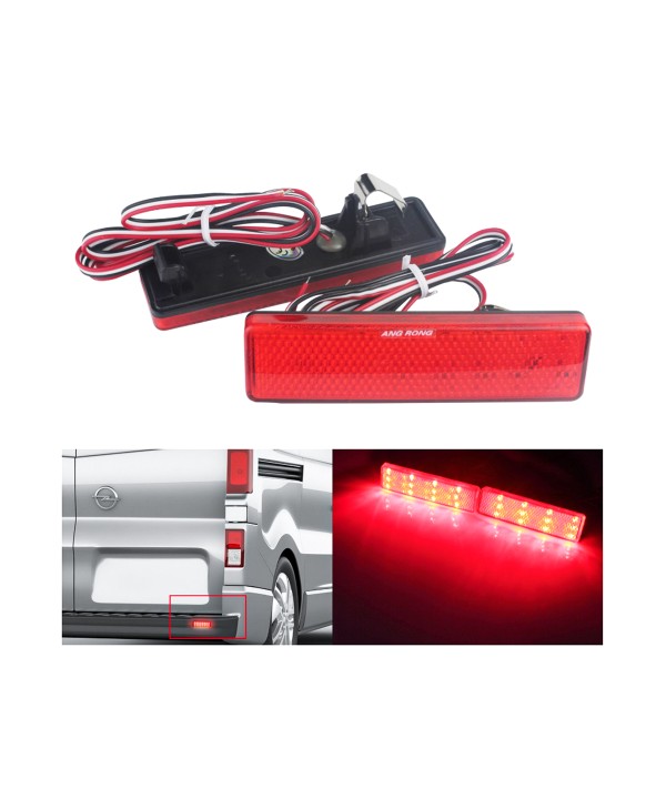 Kit 2 Fanali Posteriori A Led Rosso Per Opel Vauxhall Vivaro Movano Renault Master Trafic Nissan Primastar Sostituzione Catarifrangente Riflettore Originale