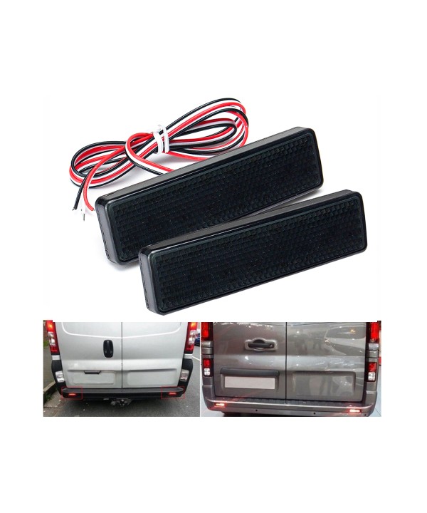 Kit 2 Fanali Posteriori A Led Nero Fume Per Opel Vauxhall Vivaro Movano Renault Master Trafic Nissan Primastar