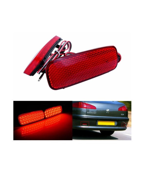 Kit 2 Fanali Posteriori A Led Rosso Per Peugeot 107 206 607 Expert Fiat Scudo Citroen Sostituzione Riflettore Catarifrangente Originale