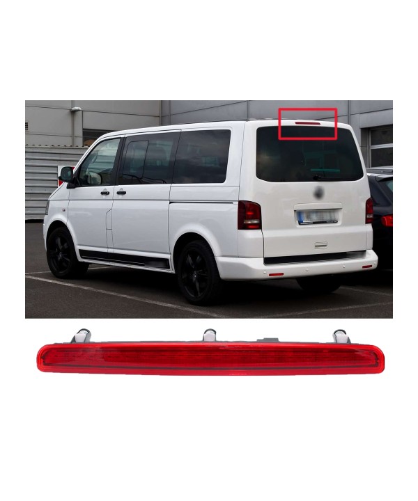 Kit Luce Terzo Stop a Led Singolo Rosso Per VW Multivan Caravelle T5 T6 2003-2010