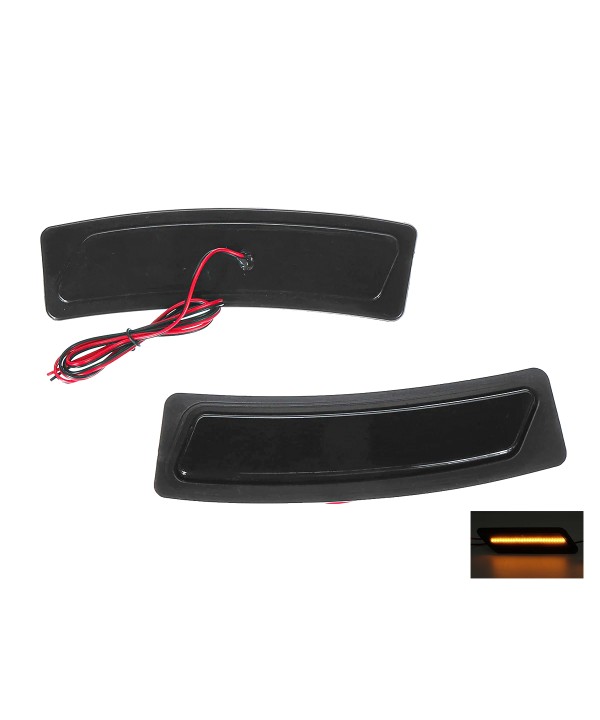 Kit Freccia Laterale a Led Side Marker Lente Nero Fume Luce Arancione Per BMW Serie 3 F30 OEM 63147847205 63147847206