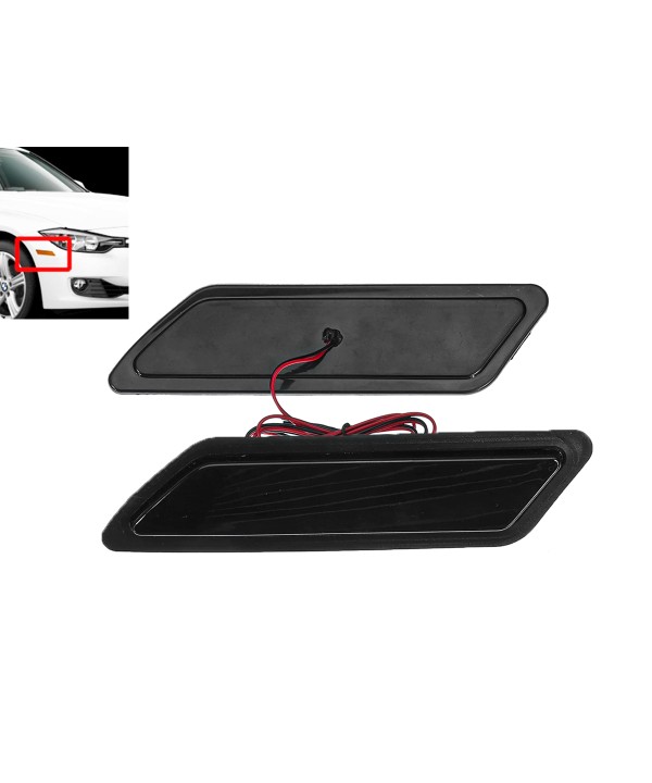 Kit Freccia Laterale a Led Side Marker Lente Nero Fume Luce Arancione Per BMW Serie 3 F30 320 328 330 340 335