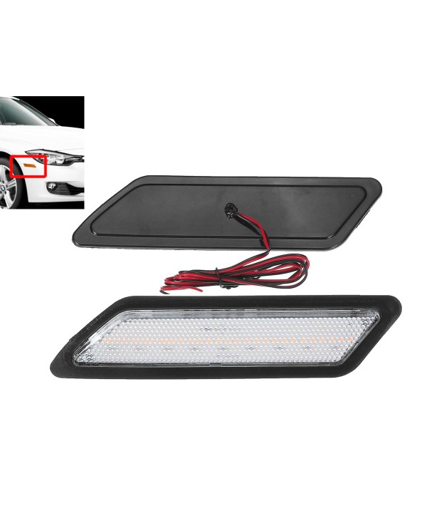 Kit Freccia Laterale a Led Side Marker Lente Trasparente Luce Bianco Per BMW Serie 3 F30 320 328 330 340 335 ActiveHybrid 3 2013-2015