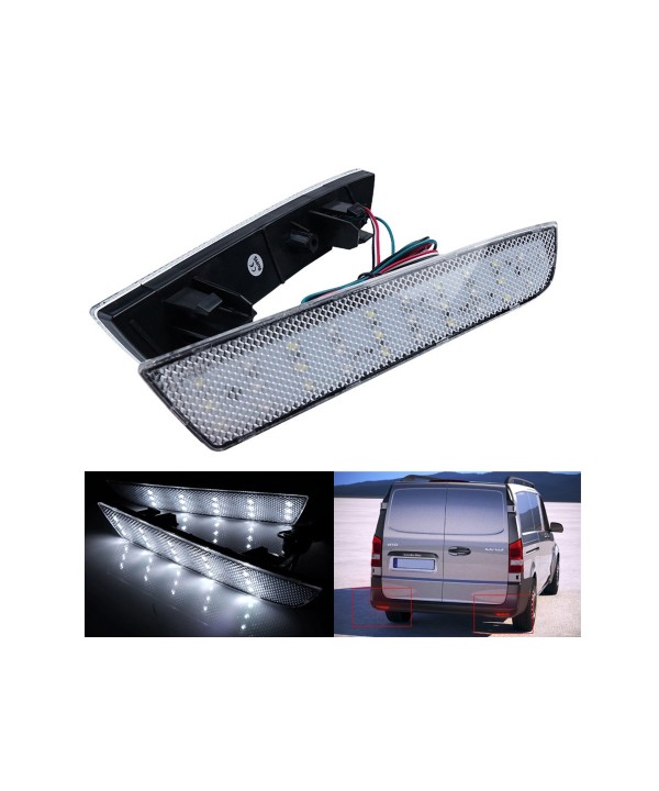 Kit 2 Fanali Posteriori A Led Trasparente Luce Rosso Bianco Per Mercedes Benz Vito Box W447 OEM A4478260140