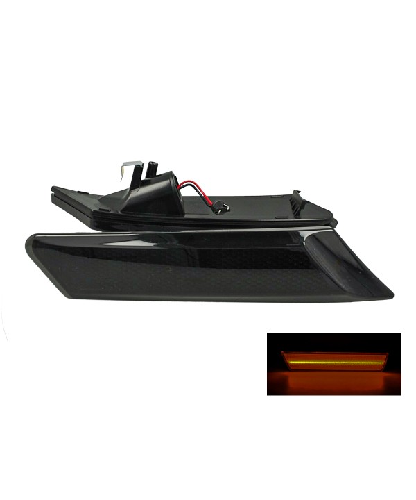 Kit Freccia Laterale a Led Side Marker Lente Nero Fume Luce Arancione Per Porsche 911 997 987 Carrera Boxster Cayman OEM 98763103802