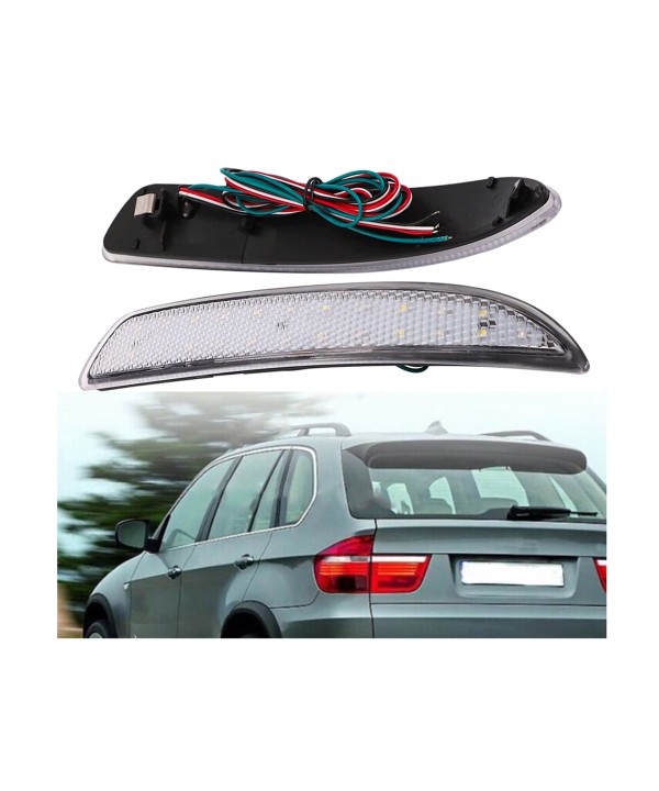 Kit 2 Fanali Posteriori A Led Trasparente Luce Bianco Rosso Per BMW E70 E71 X5 X6 2007-2013
