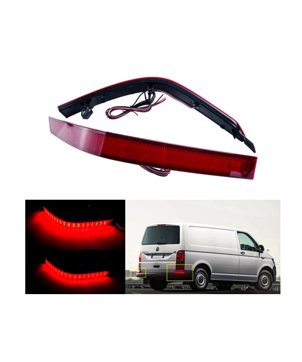 Kit 2 Fanali Posteriori A Led Rosso Per VW Multivan T5 Caravelle Transporter T6 OEM 7E0945105D