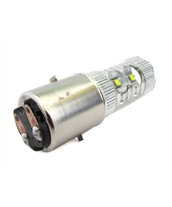 Lampada Led H6 B35 BA20D Biluce 50W 12V 10 Smd Cree 5W Per Moto Scooter Molto Luminoso