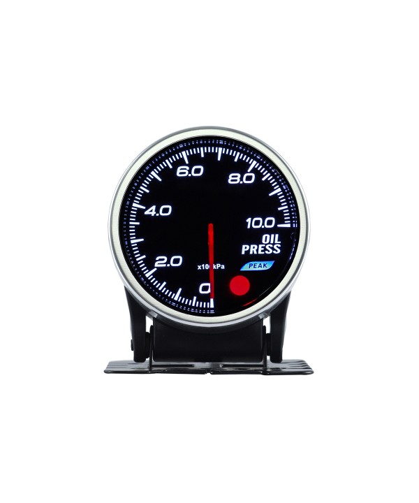 Manometro Analogico Pressione Olio BAR Oil Press Gauge 52mm 12V Auto Doppio Ingresso Alimentazione 10 Colori