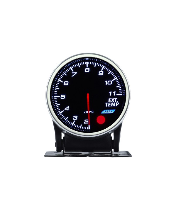 Manometro Analogico Temperatura Gas di Scarico Exhaust Temp Gauge 52mm 12V Auto Doppio Ingresso Alimentazione 10 Colori