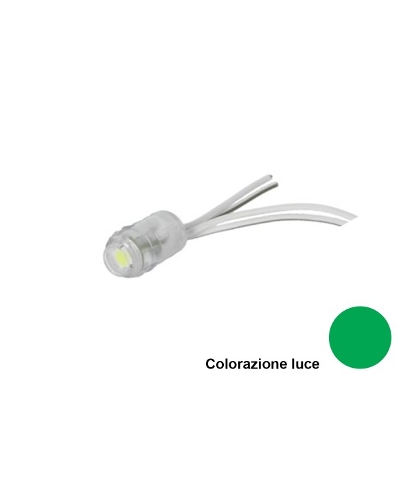 Modulo Bottone LED Da Incasso 1 SMD 5050 Colore Verde 12V IP68 120 Gradi SKU-5140