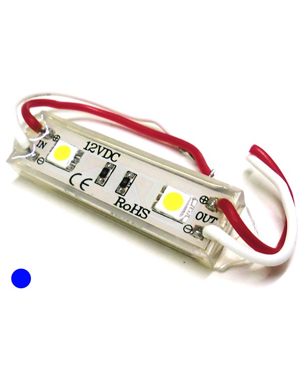 Modulo Mattone LED 2 SMD 5050 Colore Blue 12V Impermeabile Per Insegna Pubblicitaria