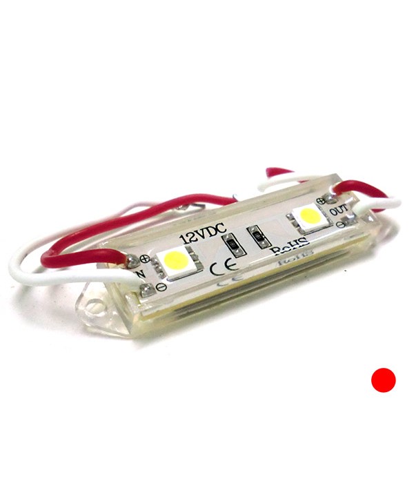 Modulo Mattone LED 2 SMD 5050 Colore Rosso 12V Impermeabile Per Insegna Pubblicitaria