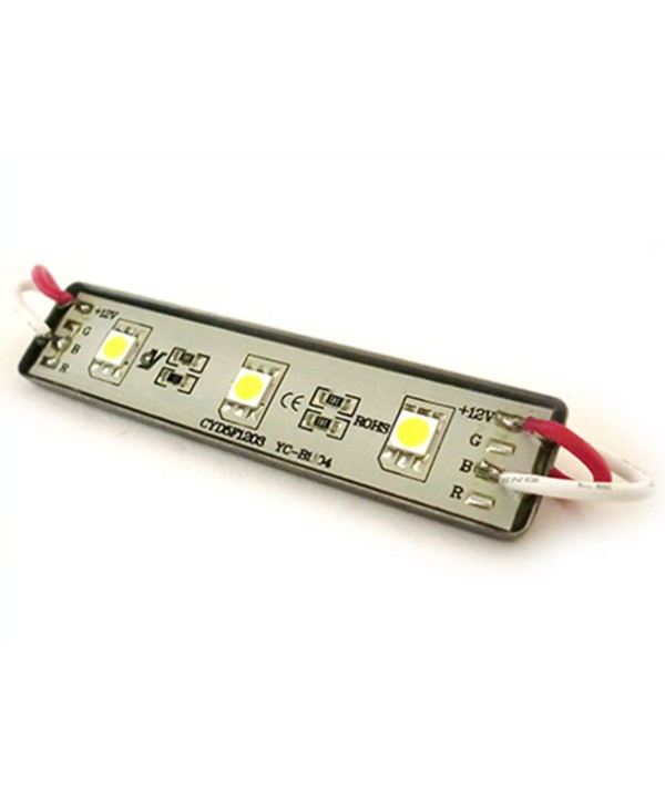 Modulo Mattone LED 3 SMD 5050 Bianco Ghiaccio 12V Impermeabile IP67