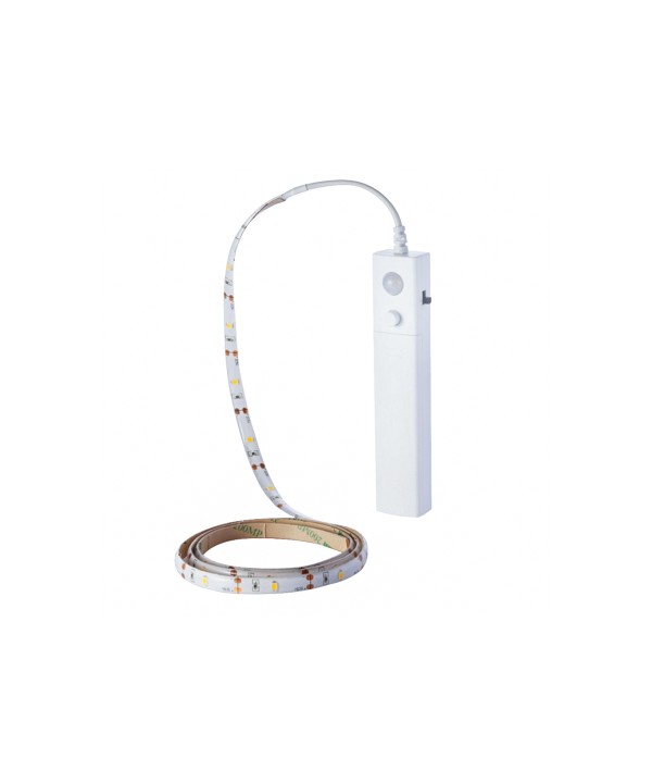Striscia Led a Batteria 6V 2,4W 4000K Con Sensore Movimento PIR IP65 1 Metro 30 SMD 2835 SKU-2574