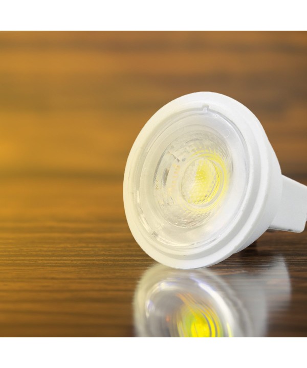 6 Lampada MR11 GU4 Led AC/DC 12V 3W 300LM Caldo 3000K D35X31mm