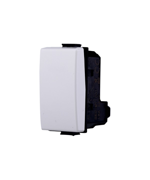 ETTROIT Interruttore 1P 16A Unipolare Colore Bianco Compatibile Con Bticino Matix