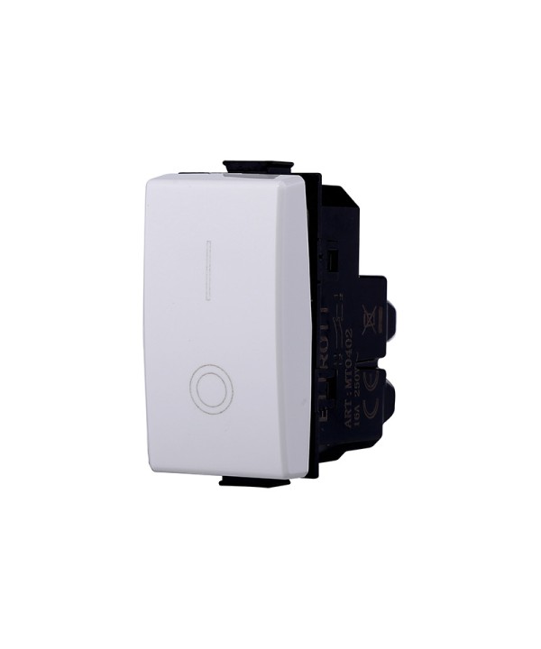 ETTROIT Interruttore 16A Bipolare 0-1 Colore Bianco Compatibile Con Bticino Matix