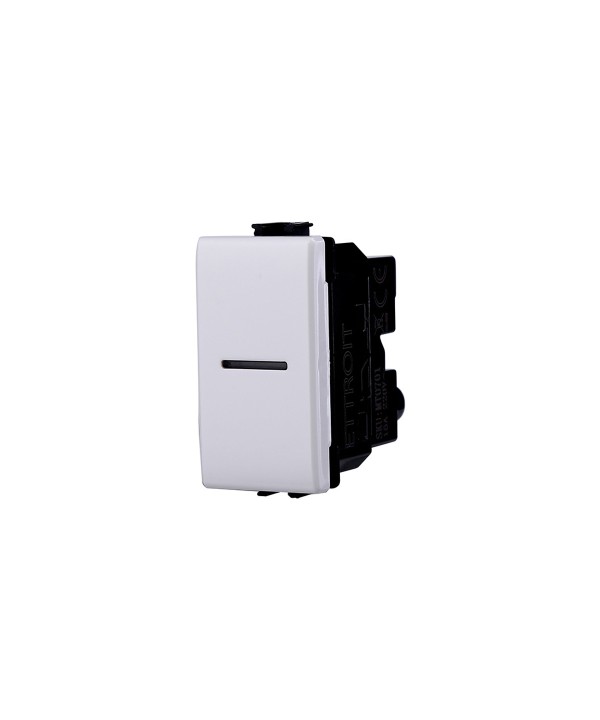 ETTROIT Interruttore Assiale 1P 16A Unipolare Bbianco Compatibile Con Bticino Matix