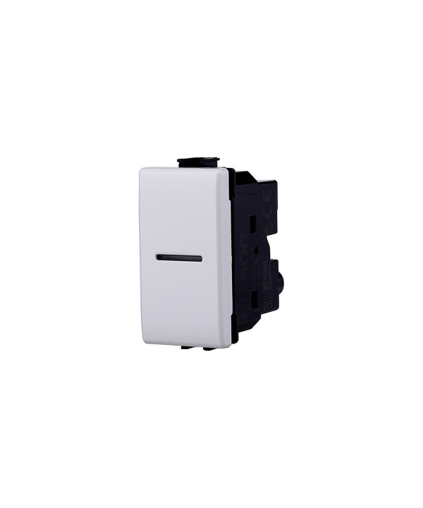 ETTROIT Pulsante Assiale 1P 16A Bianco Compatibile Con Bticino Matix