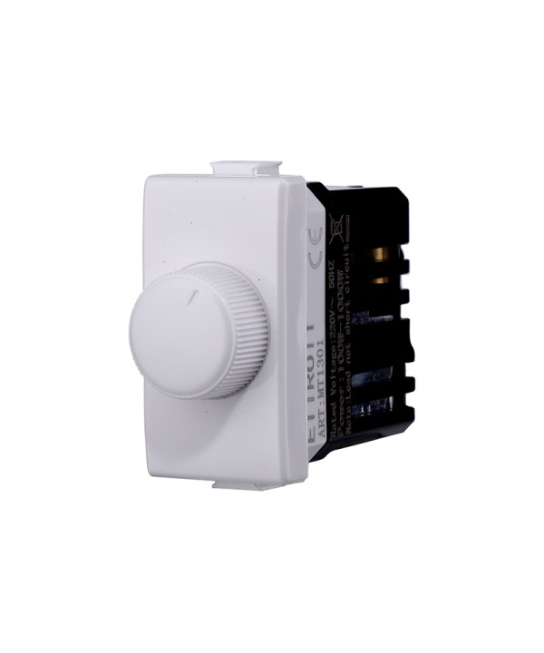 ETTROIT Regolatore Dimmer A Manopola 220V 100-1000W Colore Bianco Compatibile Con Bticino Matix