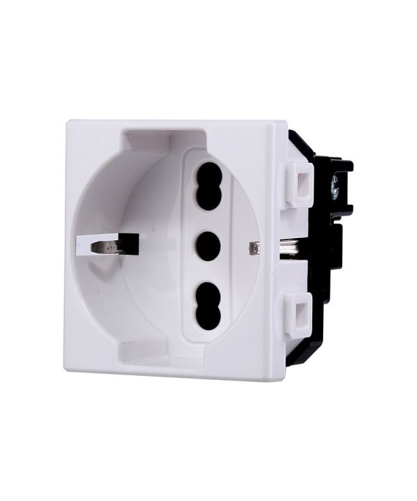 ETTROIT Presa Schuko 2P+T 16A Colore Bianco Compatibile Con Bticino Matix