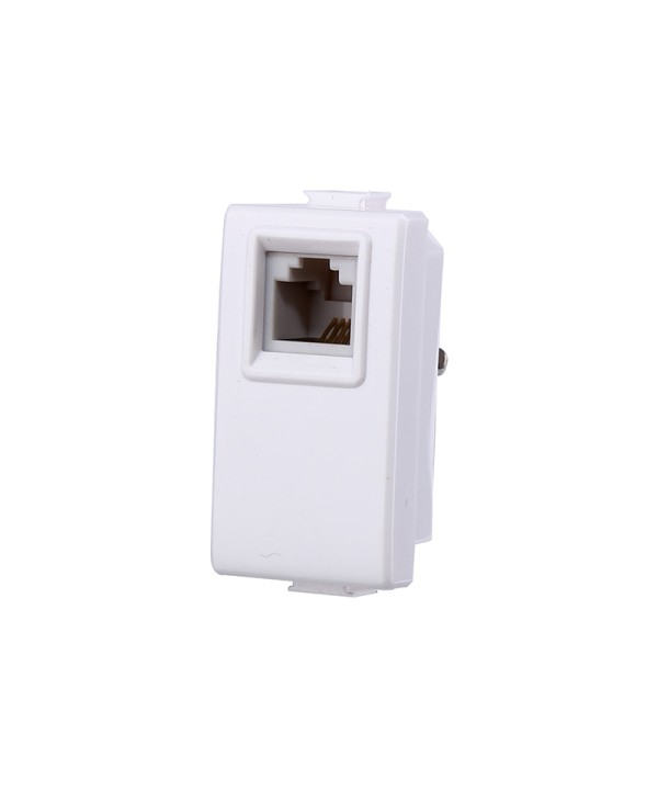 ETTROIT Connettore Telefonica Presa RJ11 Colore Bianco Compatibile Con Bticino Matix