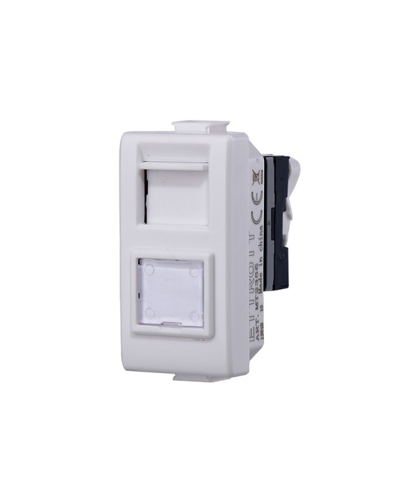 ETTROIT Connettore Rete Presa Dati RJ45 CAT6 Colore Bianco Compatibile Con Bticino Matix