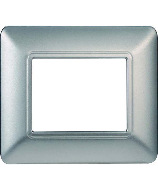 ETTROIT Placca Plastica Serie Solar 2P Colore Silver Compatibile Con Bticino Matix