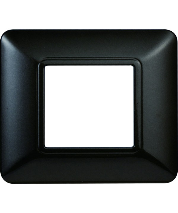 ETTROIT Placca Plastica Serie Solar 2P Colore Acciaio Scuro Compatibile Con Bticino Matix