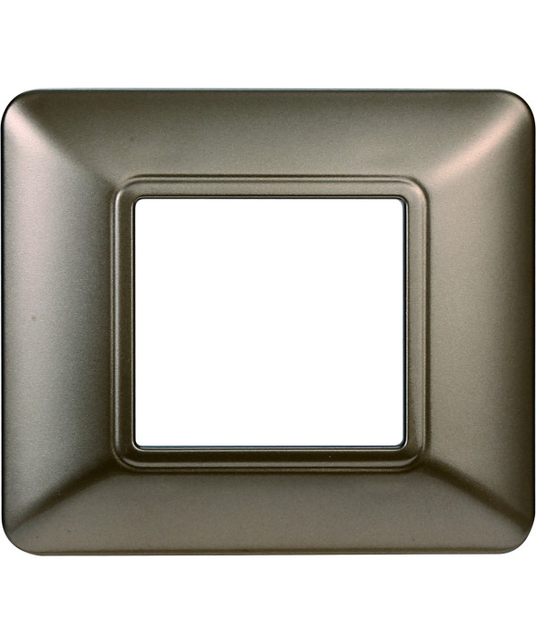 ETTROIT Placca Plastica Serie Solar 2P Colore Bronzo Compatibile Con Bticino Matix