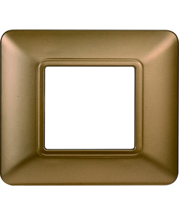 ETTROIT Placca Plastica Serie Solar 2P Colore Oro Compatibile Con Bticino Matix