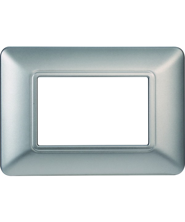 ETTROIT Placca Plastica Serie Solar 3P Colore Silver Compatibile Con Bticino Matix