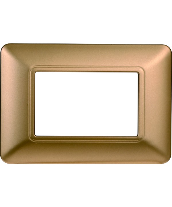 ETTROIT Placca Plastica Serie Solar 3P Colore Oro Compatibile Con Bticino Matix