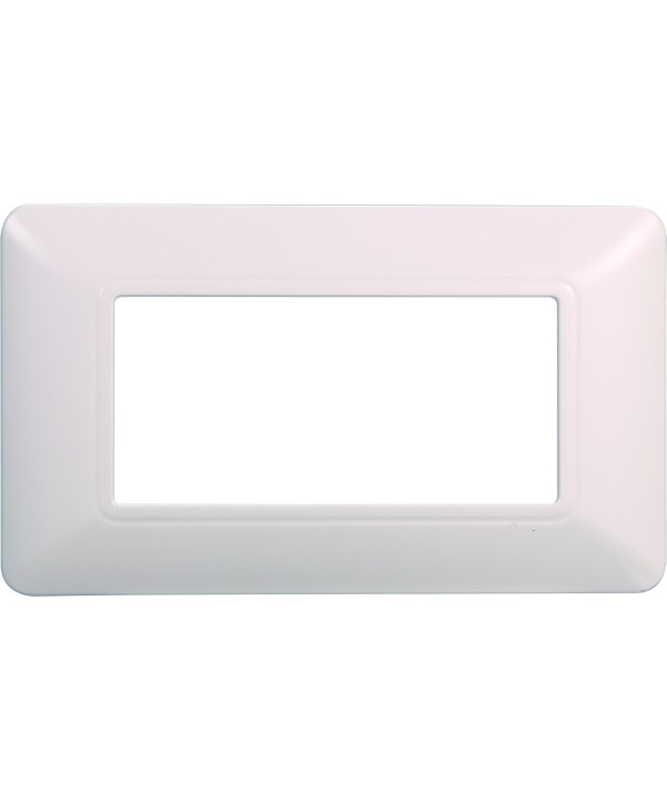 ETTROIT Placca Plastica Serie Solar 4P Colore Bianco Compatibile Con Bticino Matix