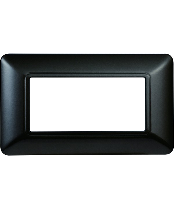 ETTROIT Placca Plastica Serie Solar 4P Colore Acciaio Scuro Compatibile Con Bticino Matix