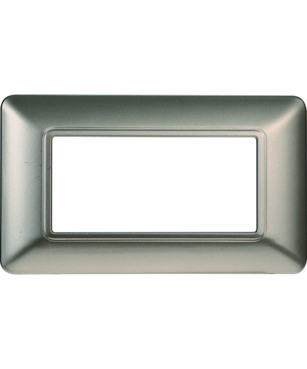 ETTROIT Placca Plastica Serie Solar 4P Colore Titanio Compatibile Con Bticino Matix
