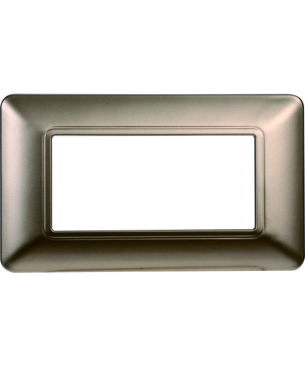 ETTROIT Placca Plastica Serie Solar 4P Colore Bronzo Compatibile Con Bticino Matix