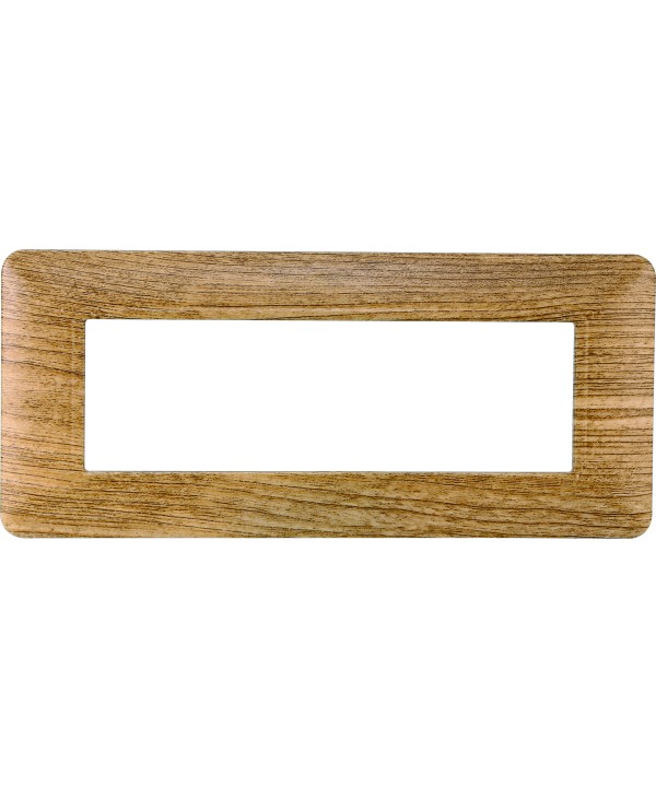 ETTROIT Placca Plastica Serie Solar 6P Colore Legno Scuro Compatibile Con Bticino Matix